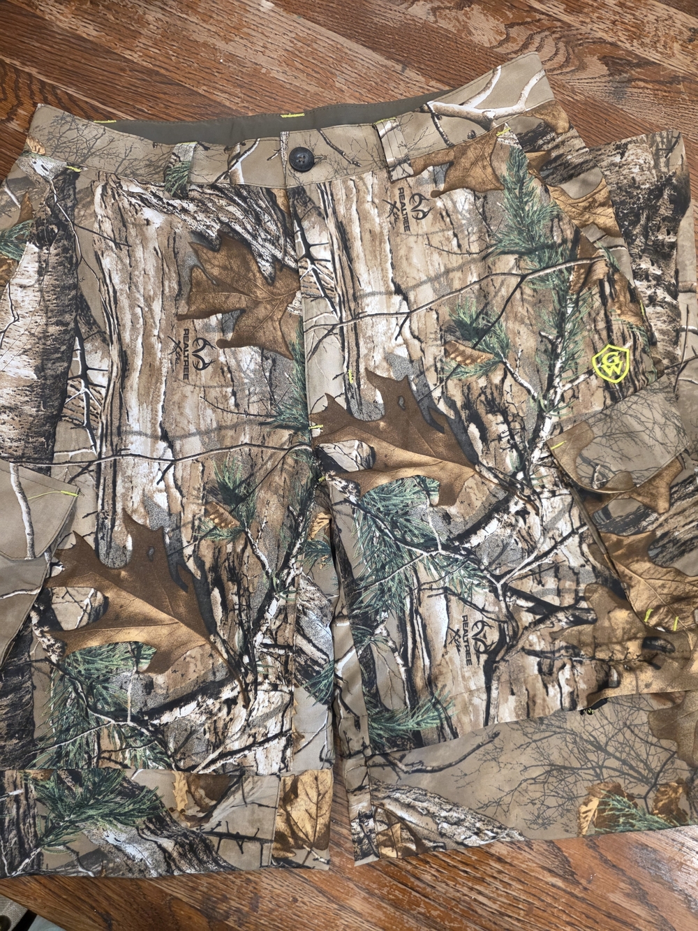 Realtree Camo Hunting Pants with Game Winner Yellow Logo